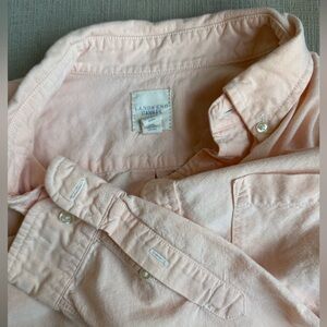 Vintage Lands' End Canvas Light Pink Shirt